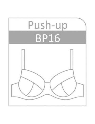 Бюстгальтер балконет пуш-ап Nipplex LIVIA P-UP черно-бежевый, Цвет: черно-бежевый, Размеры: 70C, изображение 4