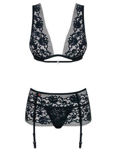 Сексуальный комплект с поясом Obsessive FIGUREA SET, Цвет: черный, Размеры: L/XL, изображение 3 Сексуальный комплект с поясом Obsessive FIGUREA SET, Цвет: черный, Размеры: L/XL, изображение 3
