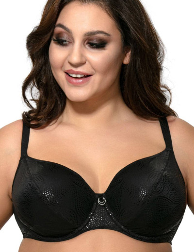 Купальный лиф с мерцающим узором мягкая чашка Ava SK127 M черный, Цвет: черный, Размеры: 75F, изображение 3