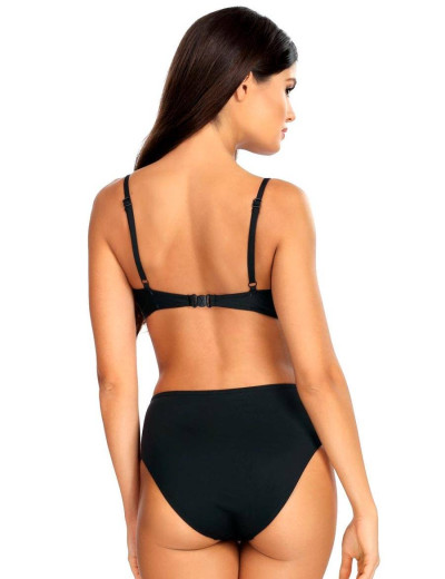 Раздельный купальник пуш-ап с высокими плавками Lorin L2380/1, Цвет: черный, Размеры: 70C, изображение 2