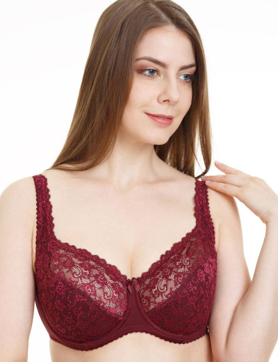 Бюстгальтер полумягкий Simona M 900 бордо, Цвет: бордо, Размеры: 95B, изображение 6