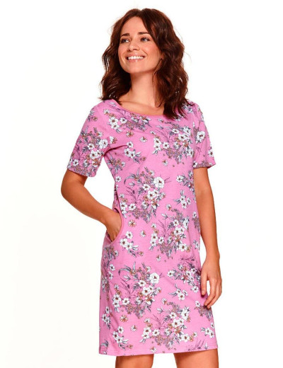 Хлопковая сорочка с коротким рукавом Taro 2385/2507 SS21 NESSA розовый, Цвет: розовый, Размеры: S, изображение 2