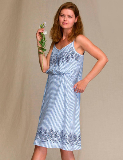 Легкий сарафан Key LND 313 A21, Цвет: синий/белый, Размеры: S, изображение 2