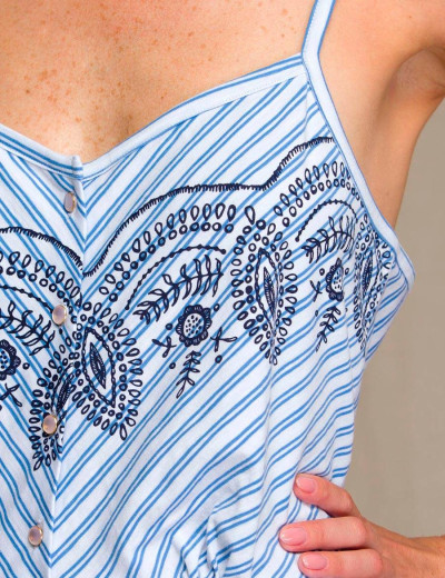 Легкий сарафан Key LND 313 A21, Цвет: синий/белый, Размеры: S, изображение 3