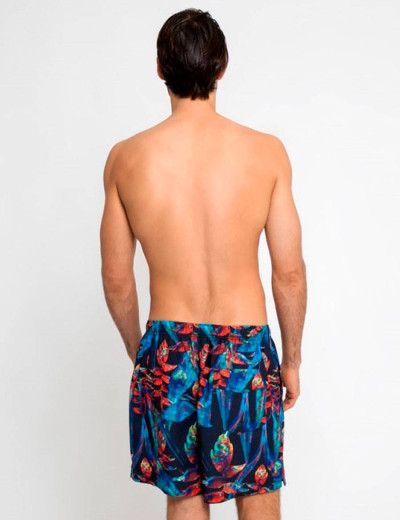 Пляжные мужские шорты LEYEROO MARK 004, Цвет: темно-синий/красный, Размеры: 2XL, изображение 2