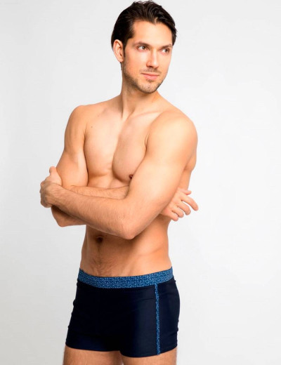 Плавки боксеры мужские LEYEROO ROY 001, Цвет: темно-синий, Размеры: XL, изображение 2