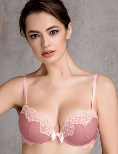Модный комплект пуш-ап и бразилиана Mioocchi MARTA 757070 rosa, Цвет: rosa, Размеры: 65B, изображение 2