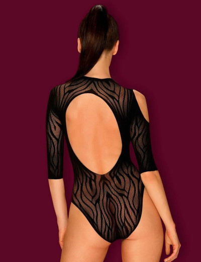 Соблазнительное боди Obsessive B130 TEDDY, Цвет: черный, Размеры: S/M/L, изображение 3