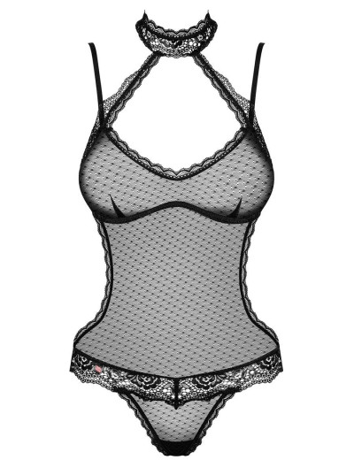 Соблазнительное боди Obsessive CLAUDUSIA TEDDY, Цвет: черный, Размеры: L/XL, изображение 3