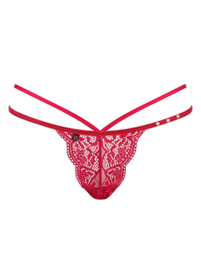 Трусики стринги Obsessive IVETTA THONG, Цвет: рубин, Размеры: L/XL, изображение 3