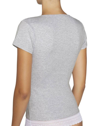 Футболка Ysabel Mora PATTERNED T-SHIRT 19154 светло-серый, Цвет: светло-серый, Размеры: S, изображение 2