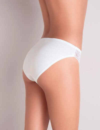 Набор хлопковых трусов слипов с кружевными вставками Cotonella 4939 L_ALTRA bianco (2 шт), Цвет: bianco (белый), Размеры: M, изображение 2