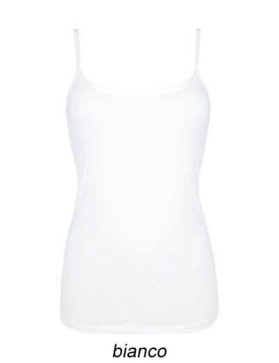 Хлопковая майка на тонких бретелях Cotonella GD006 L_ALTRA bianco, Цвет: bianco (белый), Размеры: XL, изображение 3