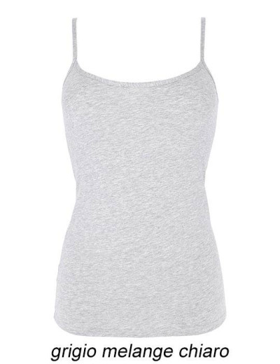 Хлопковая майка на тонких бретелях Cotonella GD006 L_ALTRA grigio melange, Цвет: grigio melange (серы, Размеры: L, изображение 3
