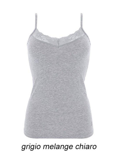 Майка хлопковая на тонких бретелях Cotonella GD135 L_ALTRA grigio melange, Цвет: grigio melange (серы, Размеры: XL, изображение 3 Майка хлопковая на тонких бретелях Cotonella GD135 L_ALTRA grigio melange, Цвет: grigio melange (серы, Размеры: XL, изображение 3