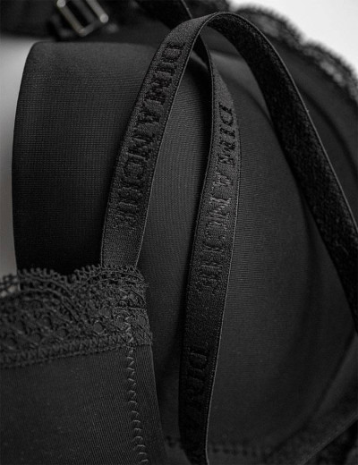 Бюстгальтер балконет с пуш-ап Dimanche VIVIENE 1581 черный, Цвет: черный, Размеры: 70B, изображение 3