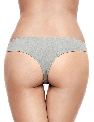 Трусы бразилиана хлопковые Infiore SMART 870 HIP BRASILIANA grigio melange, Цвет: grigio mel (серый), Размеры: M, изображение 2