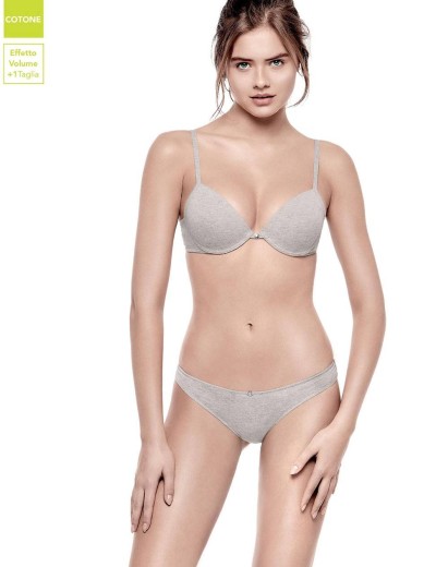 Трусы бразилиана хлопковые Infiore SMART 870 HIP BRASILIANA grigio melange, Цвет: grigio mel (серый), Размеры: M, изображение 3