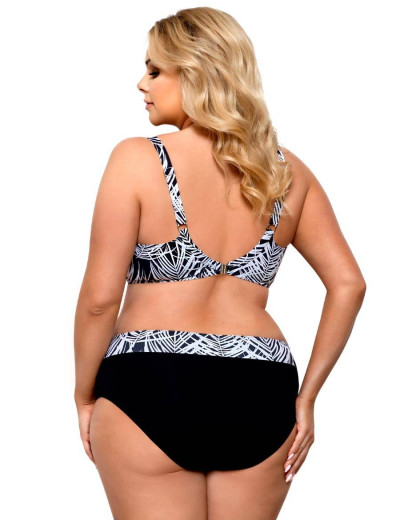 Раздельный купальник с мягкой чашкой Lorin L3089/1 BIG, Цвет: черно-белый, Размеры: 85C, изображение 2