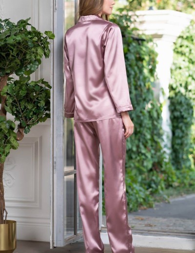 Пижама атласная Mia-Mella JULIA 8736 пудра, Цвет: пудра, Размеры: L, изображение 3