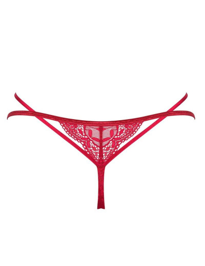 Трусики стринги Obsessive IVETTA THONG, Цвет: рубин, Размеры: L/XL, изображение 4
