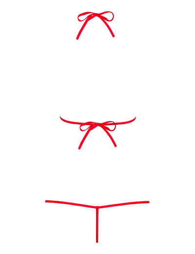 Эротическое боди Obsessive LUIZA TEDDY красный, Цвет: красный, Размеры: S/M, изображение 4