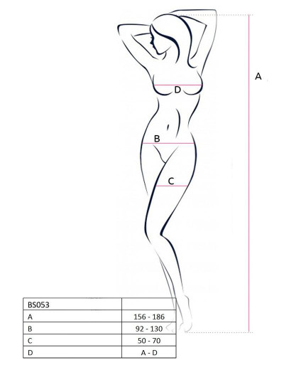 Эротический комбинезон сетка Passion BS 053 white, Цвет: белый, Размеры: S/M, изображение 3