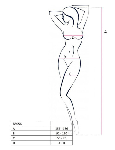 Эротический комбинезон сетка Passion BS 056 white, Цвет: белый, Размеры: S/M, изображение 3