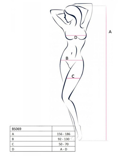 Эротический комбинезон сетка Passion BS 069 black, Цвет: черный, Размеры: UN, изображение 4