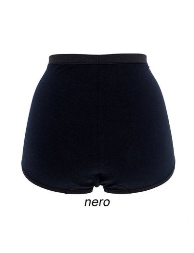 Хлопковые трусы слипы-макси Cotonella 8002 INTIMO NATURALE nero, Цвет: nero (черный), Размеры: L, изображение 4