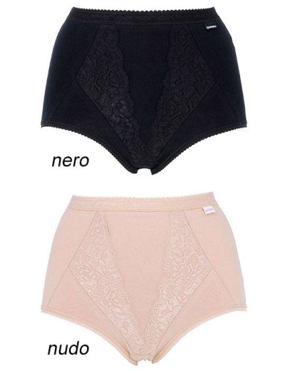 Хлопковые трусы слипы-макси Cotonella AD618 INTIMO NATURALE, Цвета: nero (черный), Размеры: L, изображение 3