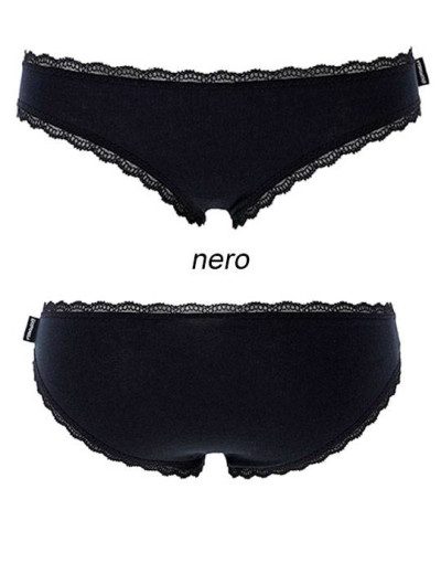 Набор трусов слипов Cotonella AD735 INTIMO NATURALE nero (2 шт), Цвет: nero (черный), Размеры: XL, изображение 3