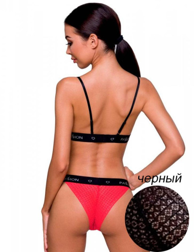 Соблазнительный комплект Passion GLAMISS SET black, Цвет: черный, Размеры: 2XL/3XL, изображение 2