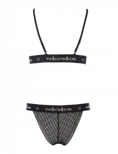 Соблазнительный комплект Passion GLAMISS SET black, Цвет: черный, Размеры: 2XL/3XL, изображение 4