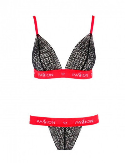 Соблазнительный комплект Passion GLAMISS SET black-red, Цвет: черный/красный, Размеры: L/XL, изображение 3