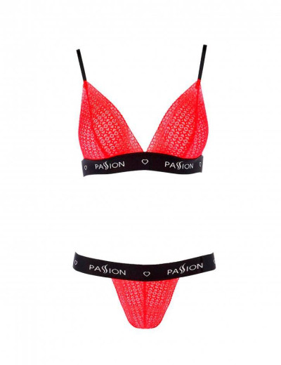 Соблазнительный комплект Passion GLAMISS SET red-black, Цвет: красный, Размеры: L/XL, изображение 3