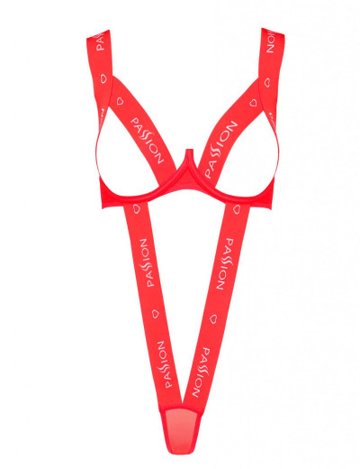 Дерзкое боди Passion KYOUKA BODY red, Цвет: красный, Размеры: 2XL/3XL, изображение 4