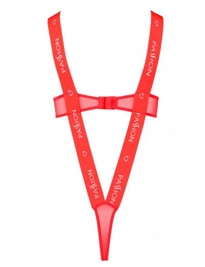 Дерзкое боди Passion KYOUKA BODY red, Цвет: красный, Размеры: 2XL/3XL, изображение 3