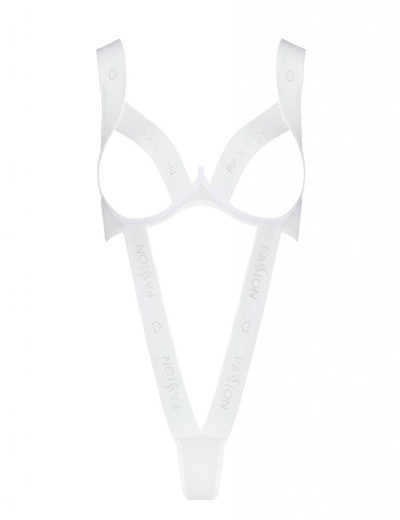 Дерзкое боди Passion KYOUKA BODY white, Цвет: белый, Размеры: 2XL/3XL, изображение 4