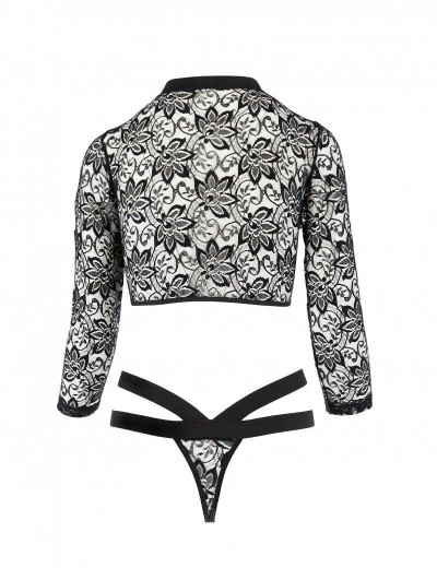 Эротическое боди Passion LETICIA BODY, Цвет: черный, Размеры: L/XL, изображение 4