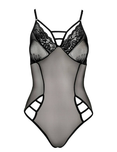 Соблазнительное боди Passion MELANIA BODY, Цвет: черный, Размеры: S/M, изображение 3