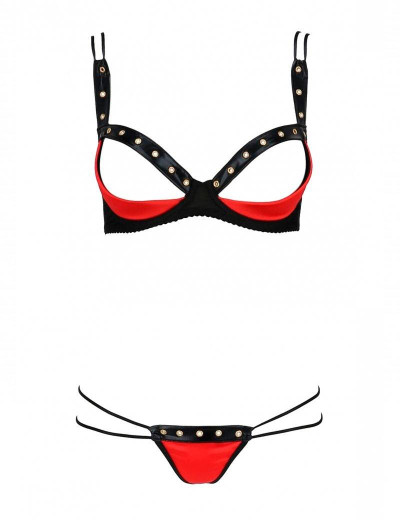 Сексуальный комплект Passion MIDORI SET red, Цвет: красный, Размеры: 2XL/3XL, изображение 3 Сексуальный комплект Passion MIDORI SET red, Цвет: красный, Размеры: 2XL/3XL, изображение 3