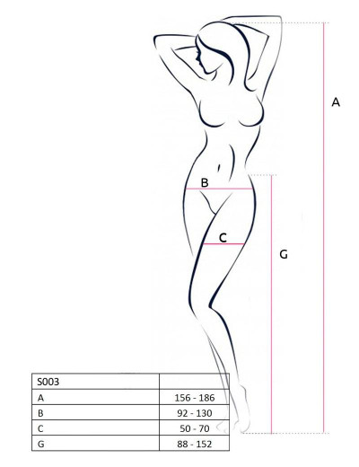 Сексуальные колготки Passion S 003 white, Цвет: белый, Размеры: 1/2, изображение 3