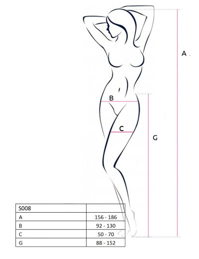 Сексуальные колготки Passion S 008 white, Цвет: белый, Размеры: UN, изображение 3