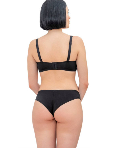 Трусы бразилиана Primaverina COMFORT PN-2075 черный, Цвет: черный, Размеры: XS, изображение 4 Трусы бразилиана Primaverina COMFORT PN-2075 черный, Цвет: черный, Размеры: XS, изображение 4