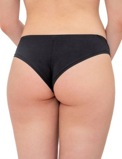 Трусы бразилиана Primaverina COMFORT PN-2075 черный, Цвет: черный, Размеры: XS, изображение 2 Трусы бразилиана Primaverina COMFORT PN-2075 черный, Цвет: черный, Размеры: XS, изображение 2