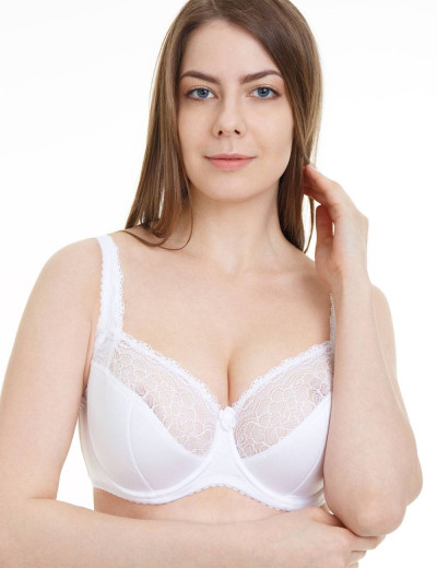 Бюстгальтер полумягкий Simona M 901 белый, Цвет: белый, Размеры: 90G, изображение 2