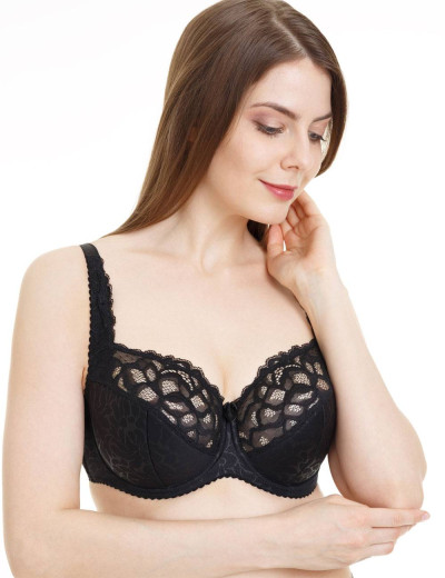 Бюстгальтер полумягкий Simona M 903 черный, Цвет: черный, Размеры: 75D, изображение 2 Бюстгальтер полумягкий Simona M 903 черный, Цвет: черный, Размеры: 75D, изображение 2