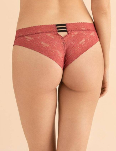 Кружевные трусы бразилиана Alles GOJI FIGI MINI, Цвет: розовый, Размеры: S, изображение 2