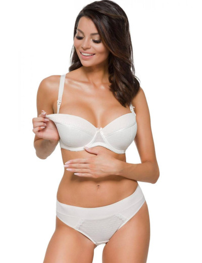 Бюстгальтер балконет для кормящих мам Alles MAMA CHI-CHI 03 U, Цвет: экрю, Размеры: 70C, изображение 2